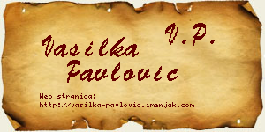 Vasilka Pavlović vizit kartica